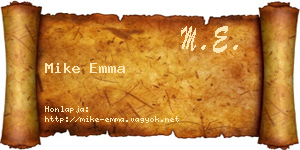Mike Emma névjegykártya
