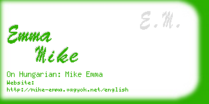emma mike business card